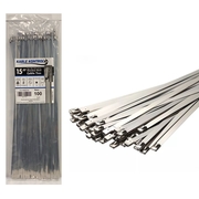 Kable Kontrol Kable Kontrol® Stainless Steel Metal Zip Ties - 15" Long - 200 Lbs Tensile Strength - 100 pcs / Pack SSCT15